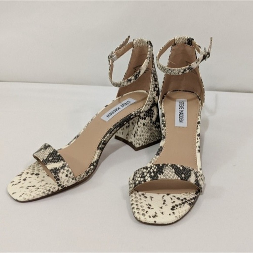 Steve Madden Marisa Snakeskin Block Heel Sandal